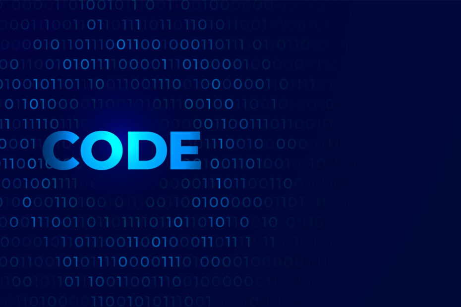 digital coding background with numbers zero and one
